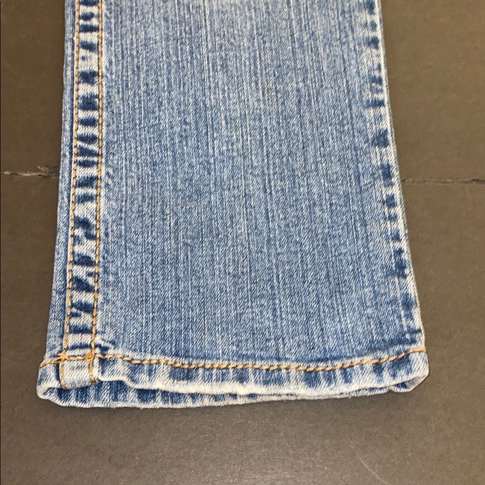 Aeropostale Size 7/8 Blue Straight Leg Jeans with Natural Fading - Picture 13 of 14